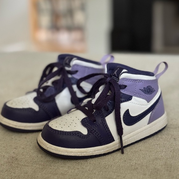 Jordan Other - Toddler's Jordan 1 Mid Sky J Purple/White - Size 8c